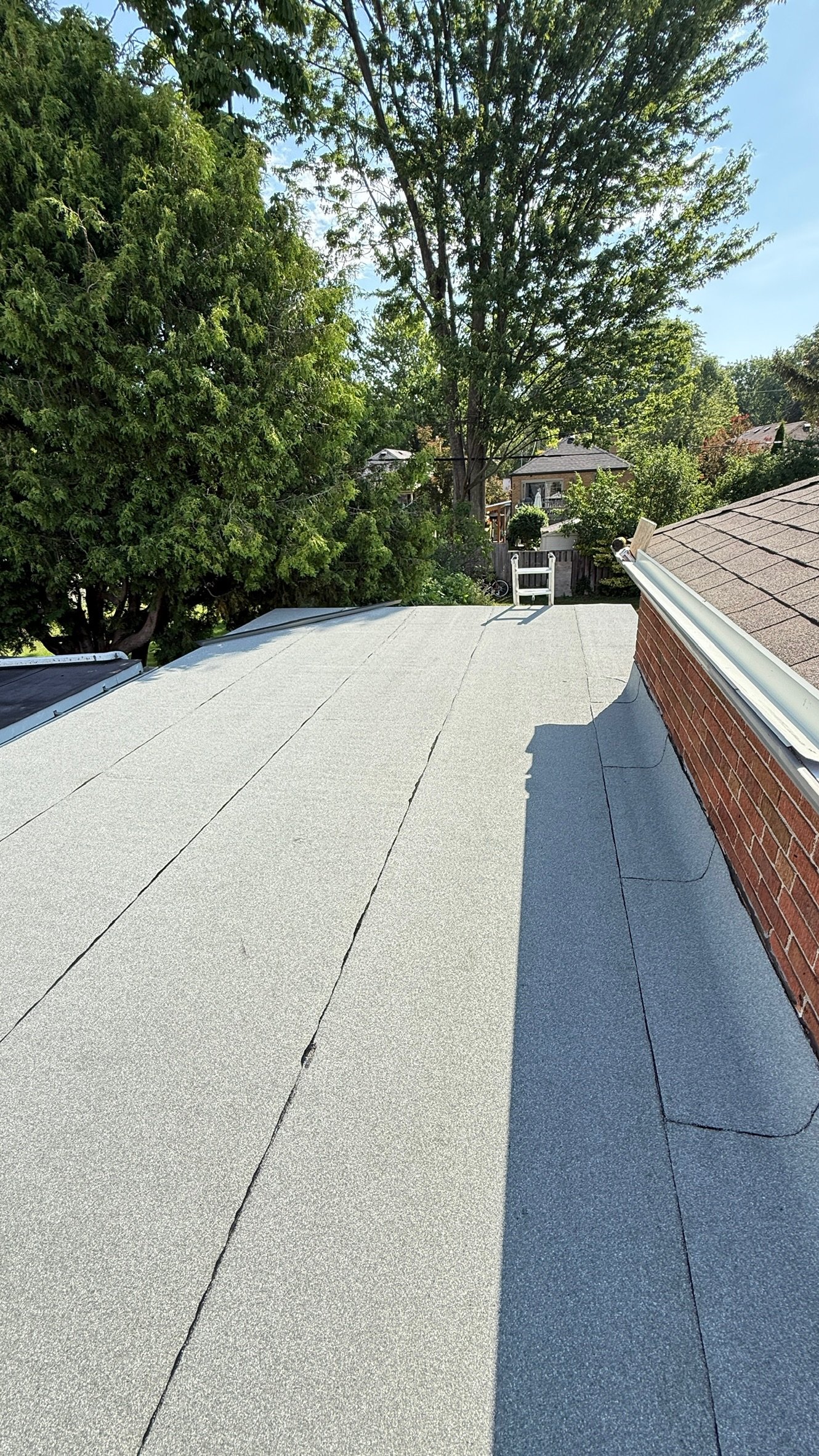 After — new flat roof membrane installed