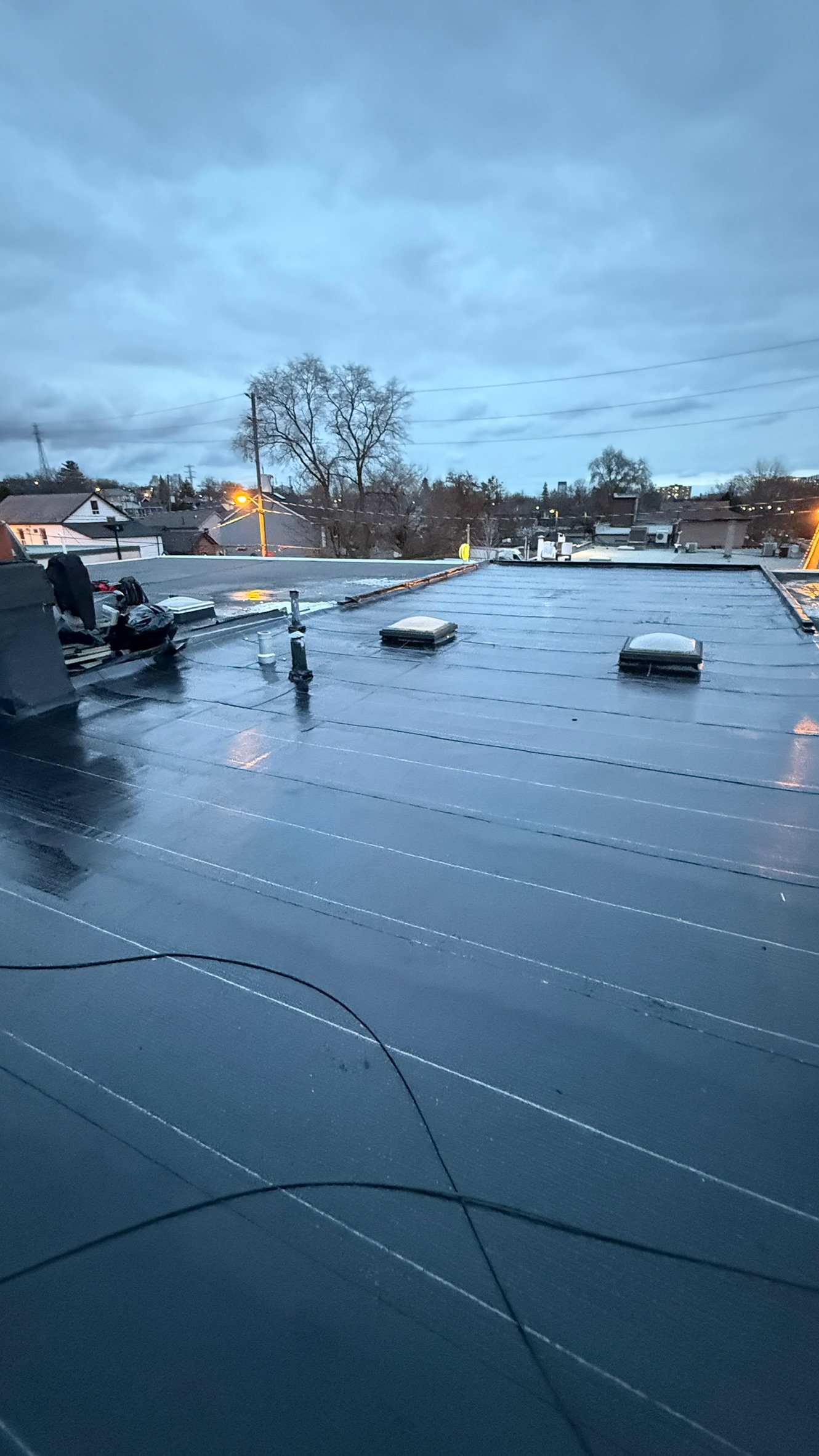 After — completed flat roof installation